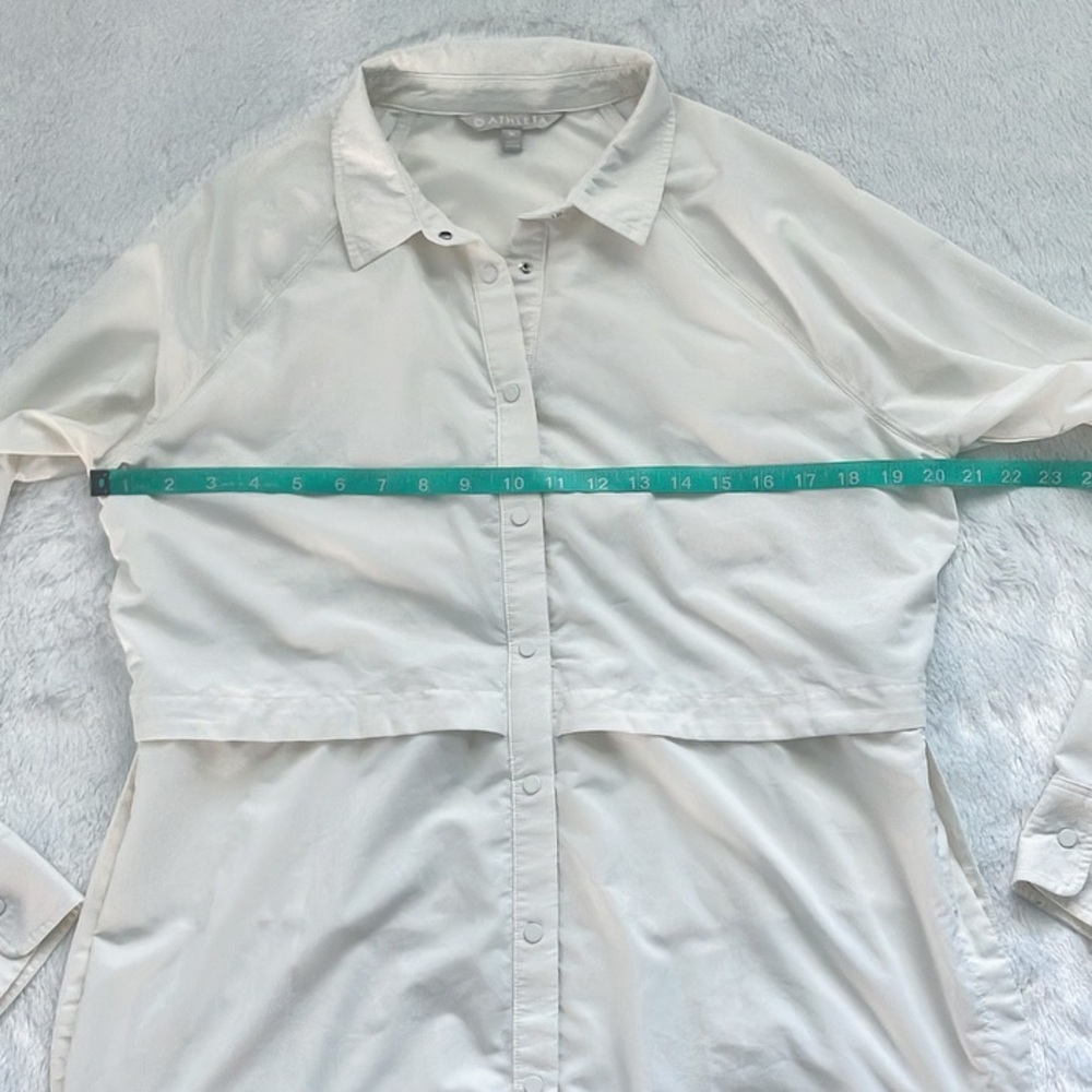 Athleta Snap Button Down Winter White Northstar T… - image 3